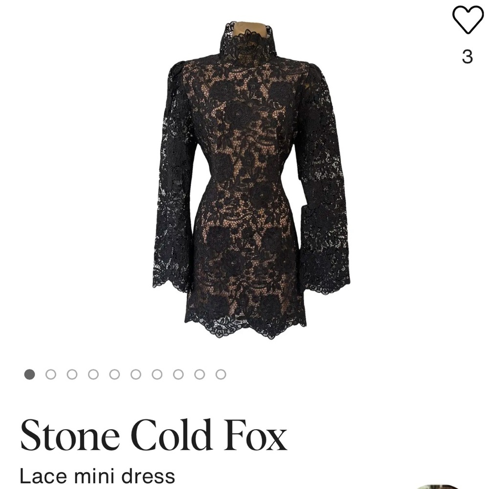 Stone Cold Fox Kerr black lace mini dress - Picture 5 of 8